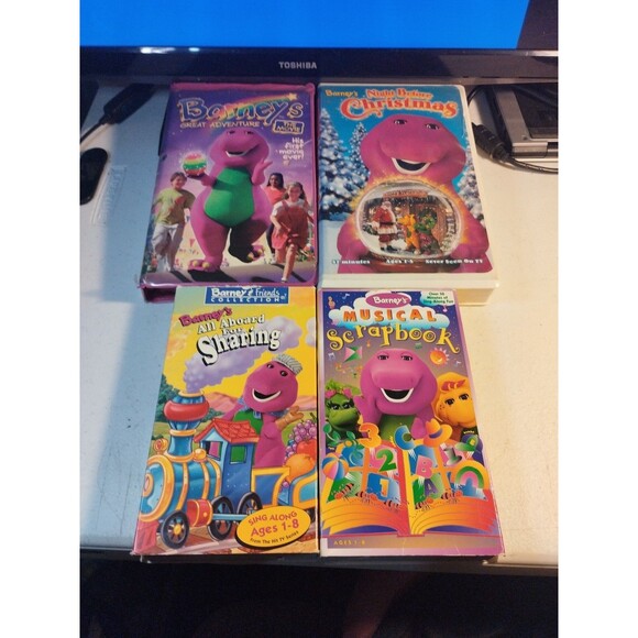 Barney the Dinosaur VHS Lot of 4 PBS - Picture 1 of 5